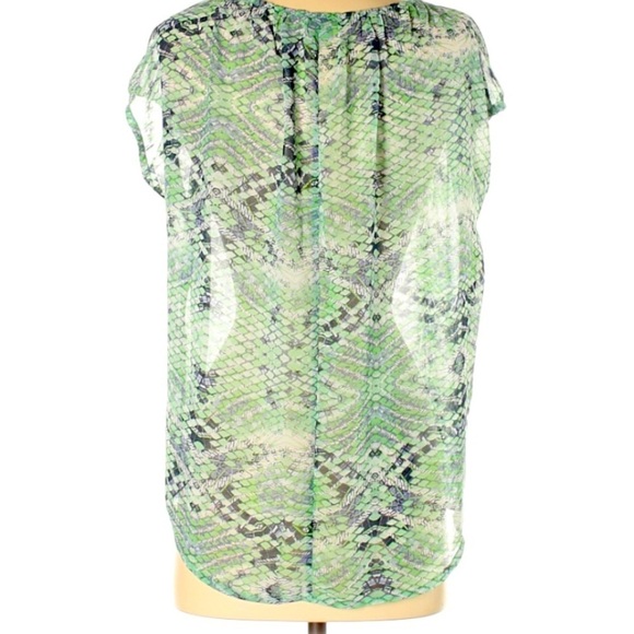 CAbi‎ Darby Blouse #746 Green Sheer Size XS - Picture 3 of 7